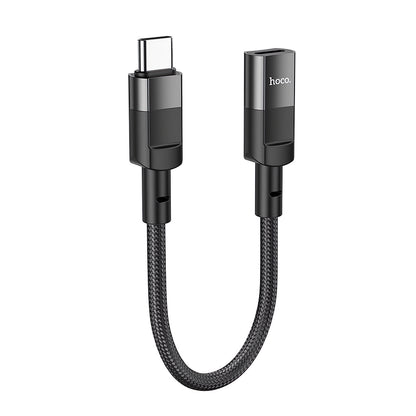 Data and Charging Adapter Lightning - USB-C HOCO U107, 0.1m, Black 