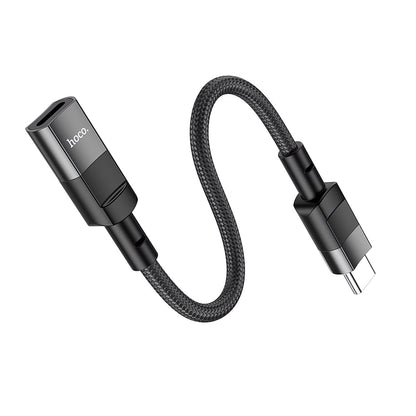 Data and Charging Adapter Lightning - USB-C HOCO U107, 0.1m, Black 