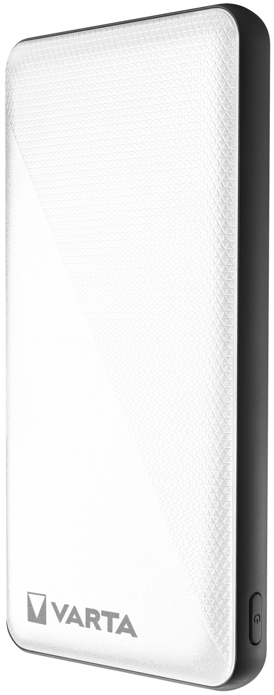Външна батерия Varta Energy, 10000mAh, 15W, 2 x USB-A - 1 x USB-C, бяла