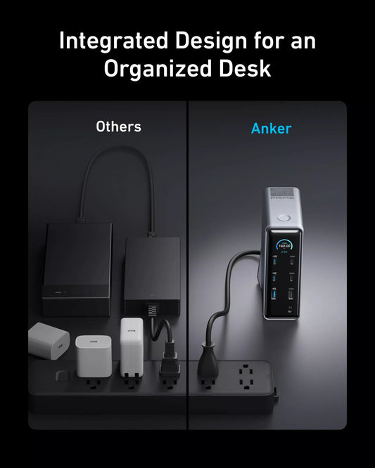 Hub USB-C Anker Prime 737, 2 x USB-A 3.0 - 3 x USB-A - 5 x USB-C - 2 x HDMI - 1 x Jack 3.5mm - 1 x RJ45, Черен A83B63A1