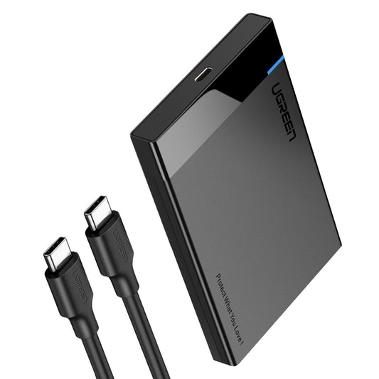 UGREEN US221 Стойка за HDD / SSD SATA 2,5 инча, USB 3.0 / USB-C 3.1, черна